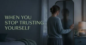 when you stop trusting yourself